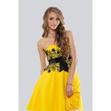 Платье желтое расклешенное Birmingam Style